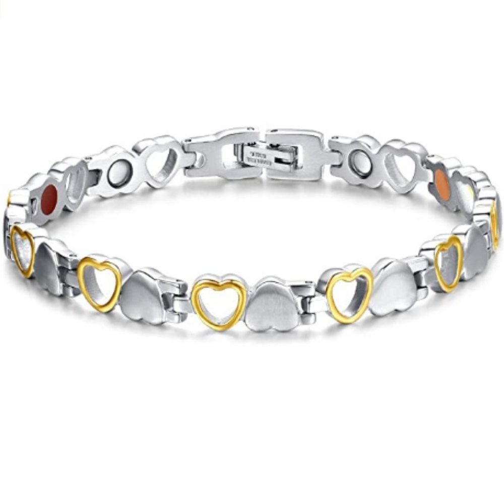 Congenial Heart Hollow Magnet Bracelet